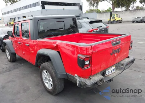 2020 Jeep Gladiator Sport S 4X4 z USA, uszkodzony, nr VIN 1C6HJTAG6LL129268